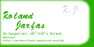 roland jarfas business card